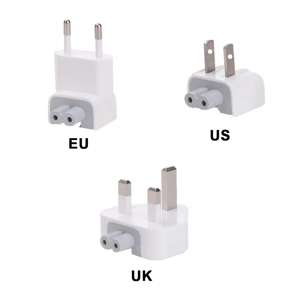 อะแดปเตอร์ปลั๊ก AC หัวเป็ด EU / US / UK สําหรับเครื่องชาร์จ USB ของ Apple MacBook Pro Air iPad