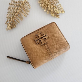 🥰New Tory Burch Graw Bi Fold Wallet สีน้ำตาล🥰