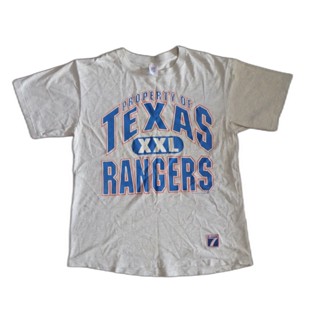 Vintage MLB Texas Rangers 1991s อก 22 นิ้ว ยาว 29 นิ้ว สีเทา มือสอง ของแท้