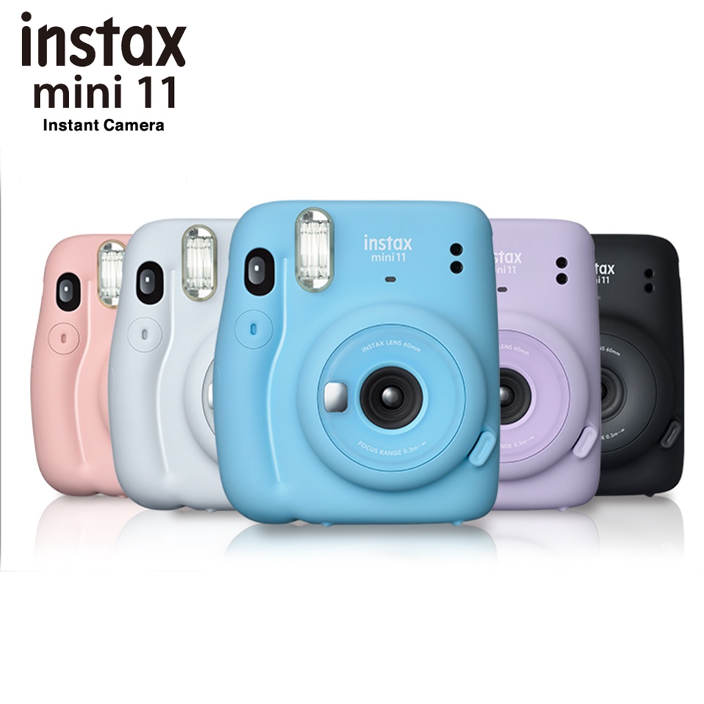 กล้อง Fujifilm Instax Mini 11 สีชมพู ฟ้า เทา ขาว ม่วง 5 สี