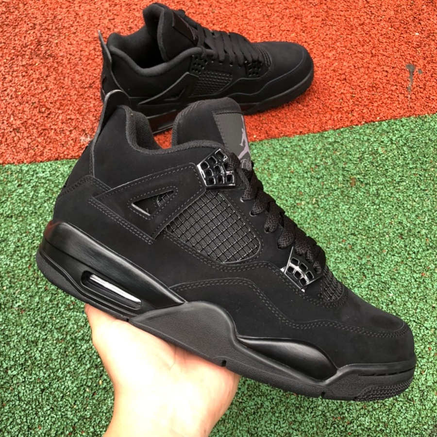 PK Perfect AJ 4S Black Cat รองเท้าผ้าใบสําหรับผู้ชายและผู้หญิง