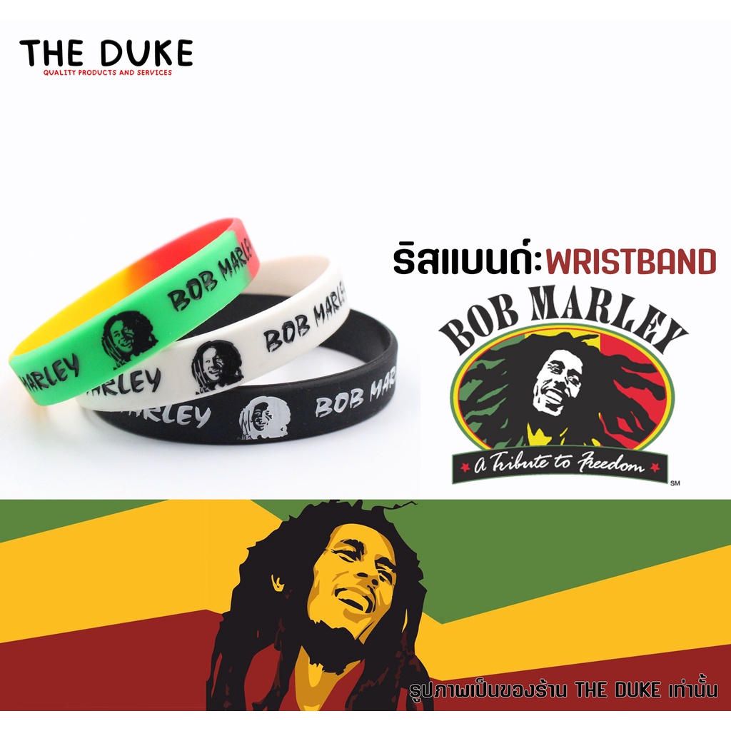 Bob marley Wristband บ็อบ มาร์เลย์ ริสแบนด์ นักร้องเร็กเก สกา