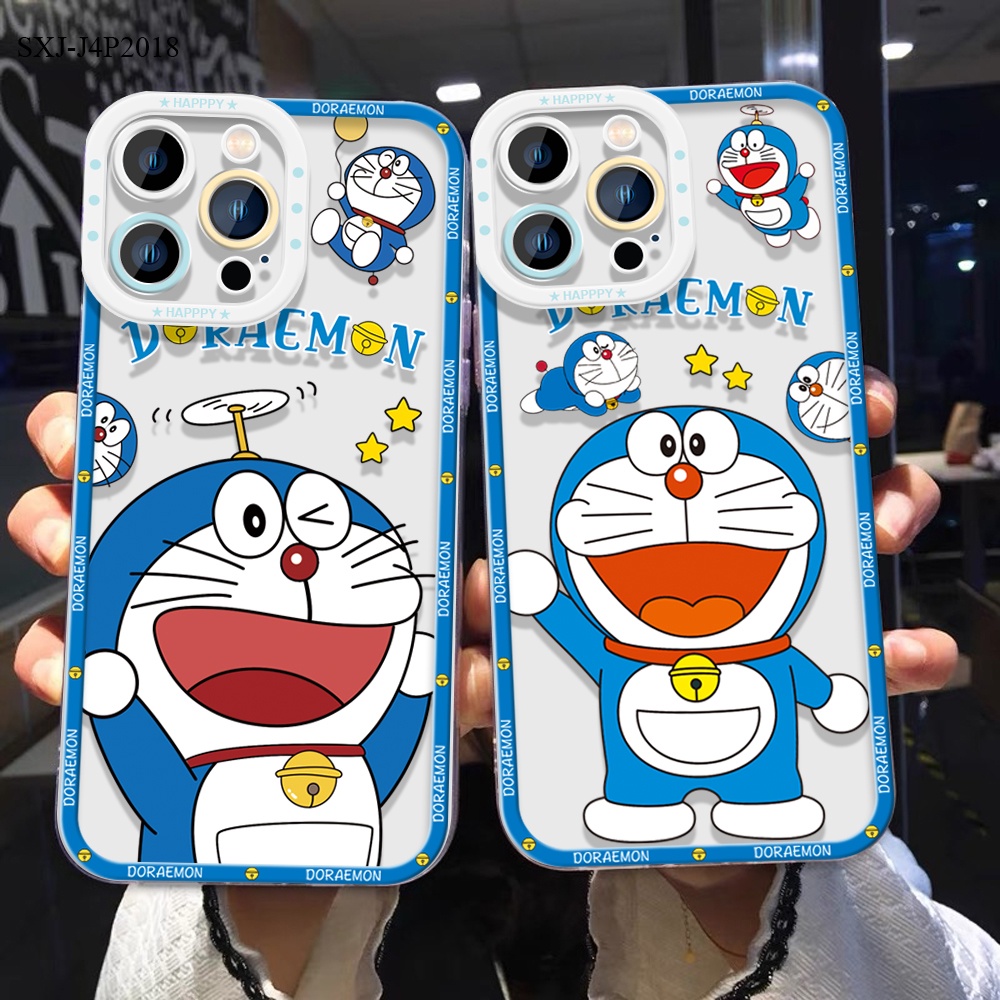 Compatible With Samsung Galaxy J4 J7 J6 J2 Plus Prime 2018 J4+ J6+ เคสซัมซุง สำหรับ Soft TPU ใส Case Doraemon เคสโทรศัพท์ Transparent Angel Eyes Cover