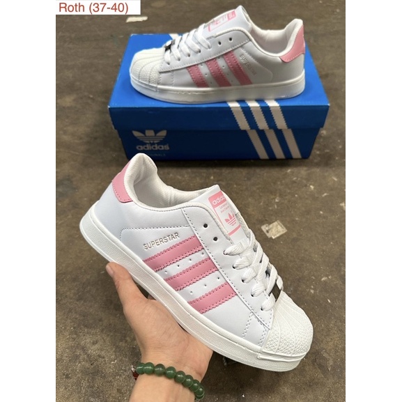รองเท้าผ้าใบ อาดิดาส(ซุปเปอร์สตาร์)ไซส์ 36-45 สีขาว ป้ายทอง รองเท้าผ้าใบผู้ชาย ผู้หญิง