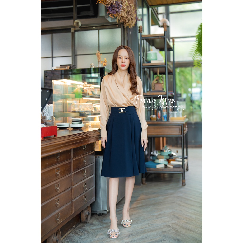 FEMME ISSUE กระโปรงทำงานพรีเมียม C0122 สินค้าขายดี รูปที่ 4