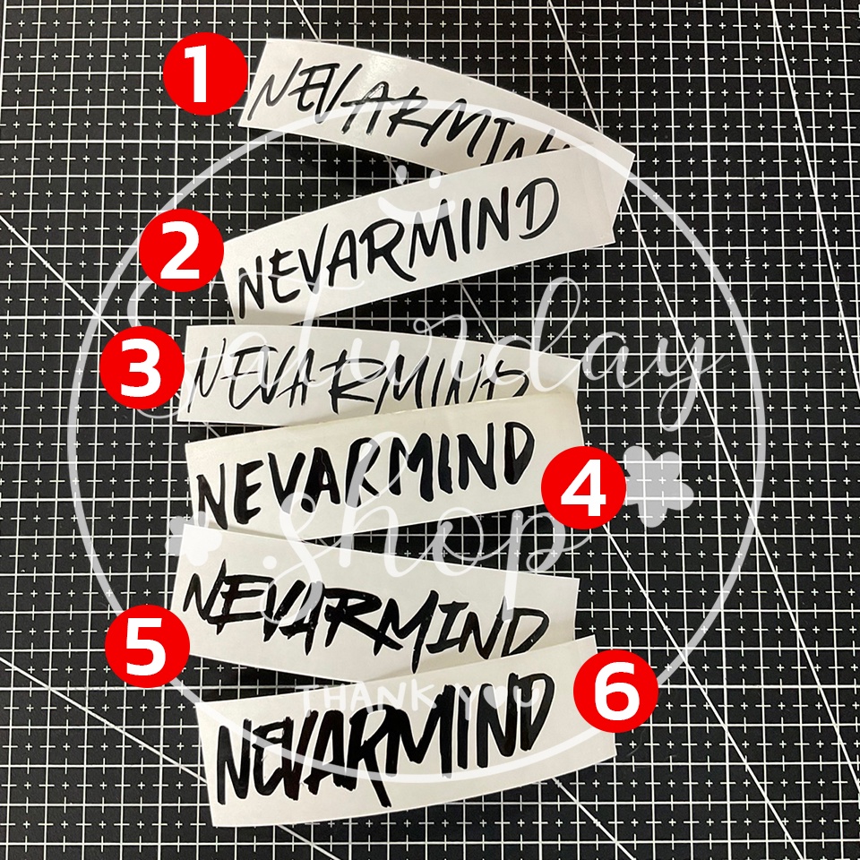 #NEVERMIND #สติ๊กเกอร์ติดตกแต่ง