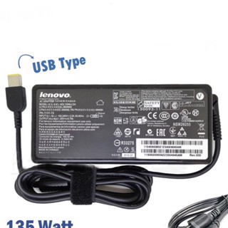 Lenovo Adapter ของแท้ 20V/6.75A 135W หัว USB สายชาร์จ Lenovo IdeaPad Gaming 3 15ARH05 สายชาร์จ เลอโนโว่ อะแดปเตอร์