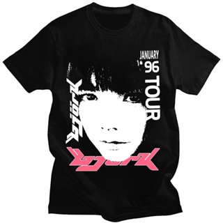 เสื้อยืดแขนสั้น เสื้อยืดแขนสั้น พิมพ์ลาย 90s Bjork 1996 Japanese Tour Promo แฟชั่นฤดูร้อน สไตล์สตรีท สําหรับผู้ชาย