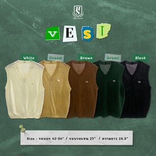 Highschool - VSB2075 เสื้อกั๊กไหมพรม รุ่นซิกเนเจอร์ ปักHS