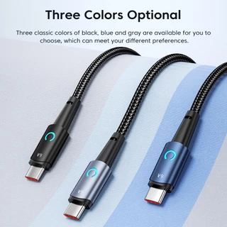 Toocki 66W 6A USB Type C สายชาร์จเร็ว 2.4A ไมโคร สายข้อมูล USB-L สายชาร์จ พร้อมไฟแอลอีดี
