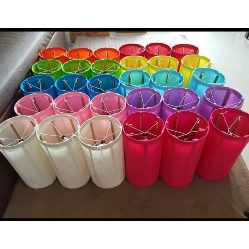 โคมกระบอก ผ้าโทเร ขนาด6"(สั่งได้สูงสุด12ลูกต่อ1ออเดอร์)