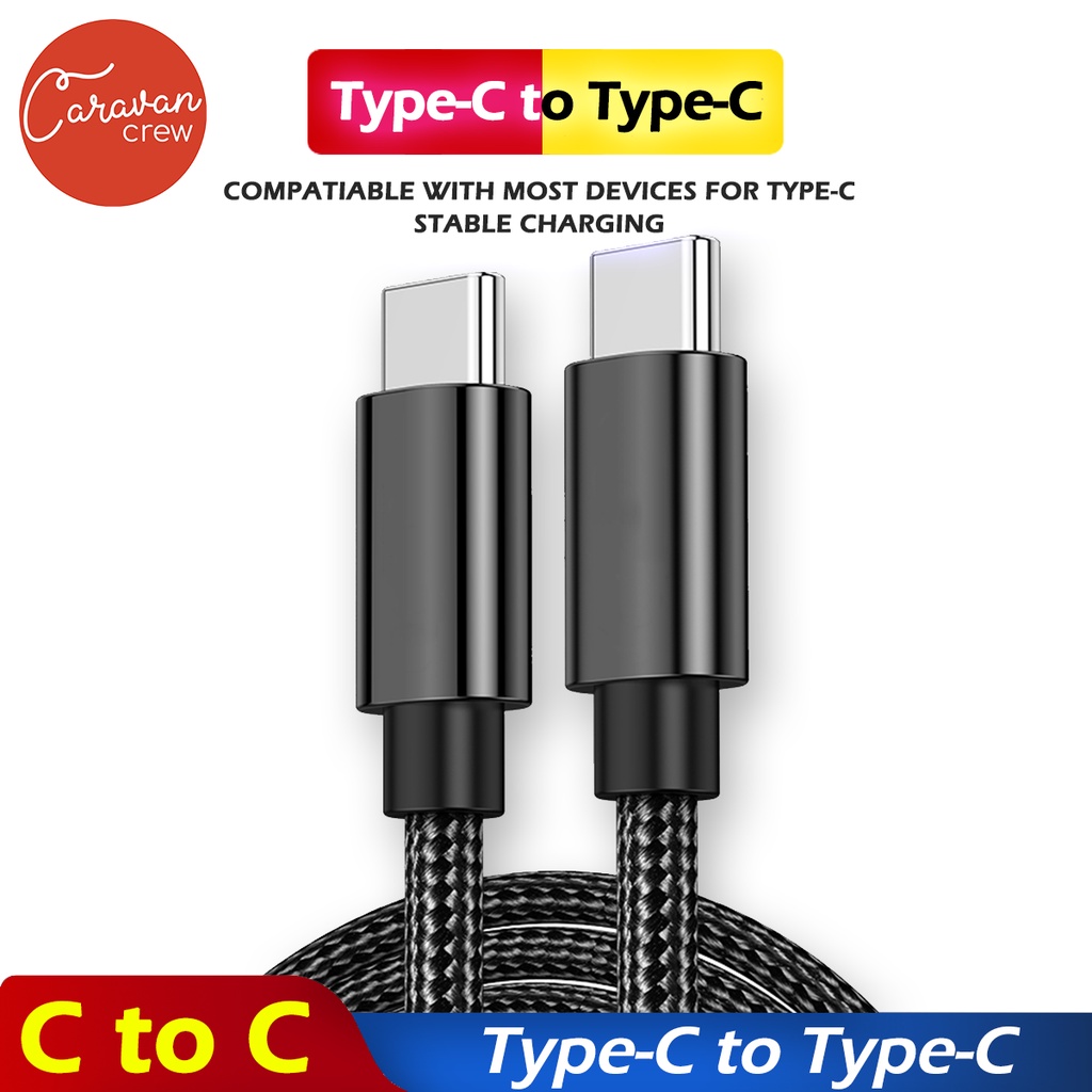 Caravan Crew Type-C to Type-C Cable  for Samsung Huawei Xiaomi Redmi OPPO VIVO ETC