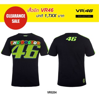 เสื้อยืด Vr46 ลิขสิทธิ์แท้ VR46 T-Shirt The Doctor 46 Black