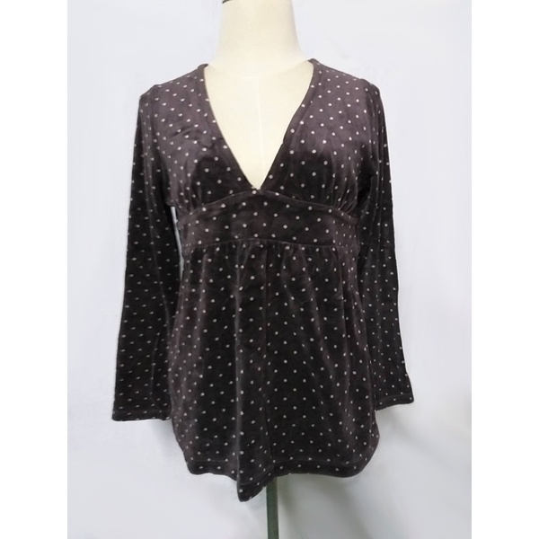 เสื้อแขนยาวผ้ากำมะหยี่ HUSHUSH SzM น่ารักมากกก