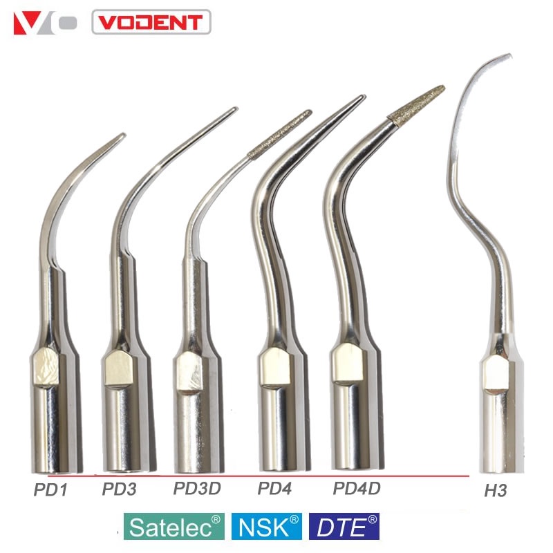 Pd1 PD3 PD3D PD4 PD4D H3 ทันตกรรม Ultrasonic Scaler Tip Perio สําหรับ SATELEC DTE Handpiece