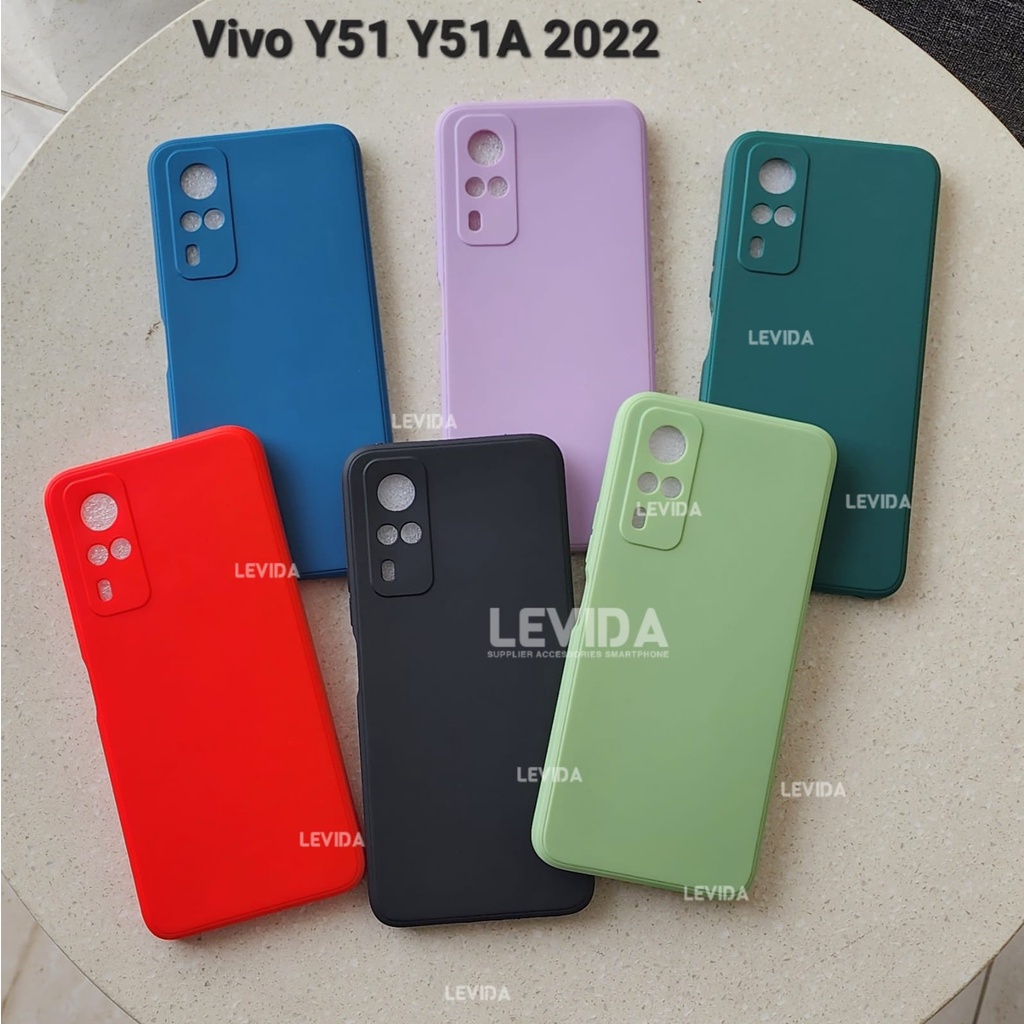 Softcase Vivo Y51 2020 Vivo Y51A Vivo Y53S Vivo Y71 Macaron Square / Case Square Edge Vivo Y51 2020 