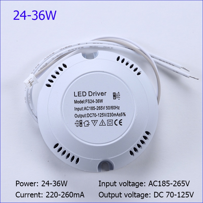 หม้อแปลงพาวเวอร์ซัพพลาย LED AC165-265V เป็น DC 24-82V 70V-130V สําหรับโคมไฟเพดาน LED 8-36W 1 ชิ้น
