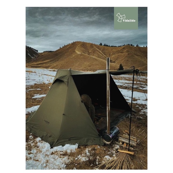 Vidalido Solo Tent 🏕 ‼️Sale‼️เต็นท์2คน โซโลเต็นท์ เต็นท์เดินป่า พร้อมอินเนอร์ มุ้ง สี ดำ
