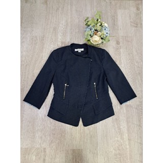 Used เสื้อเบลเซอร์ Blazer ❤️199 บาท❤️ แบรนด์ s.L RIAHH  Size S,M  สีกรมท่า อก34" ยาว 22" ผ้าดี ใหม่มากก