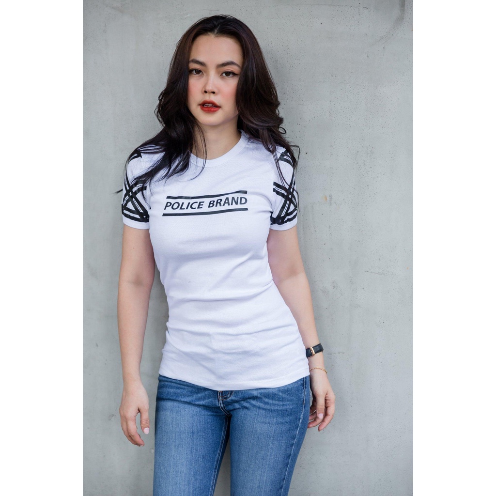 เสื้อคอกลม Police Bodygirl เสื้อทรงพอดีตัว G366 - รูปที่ 2