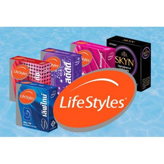 Lifestyles In touch ถุงยางอนามัย ไลฟ์สไตล์ อิน ทัช ผิวไม่เรียบ แบบขีด มีปุ่ม ขนาด 52 มม. ( 3ชิ้น/กล่อง ) [ 2 กล่อง ] IKM