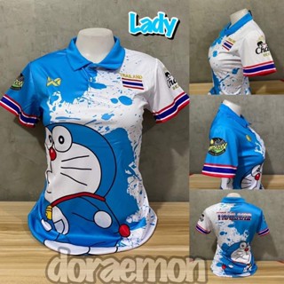 เสื้อกีฬาแขนสั้น ลายทีมโดราเอมอน DORAEMON JERSEY สินค้าพร้อมส่ง สําหรับผู้ใหญ่