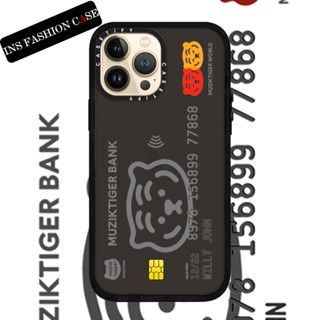 Casetify X MUZIK TIGER เคสโทรศัพท์มือถือนิ่ม แบบใส กันกระแทก ลายเสือ สีดํา สําหรับ iPhone 14 13 12 11 Pro MAX IX XS MAX XR 6 6s 7 8 Plus