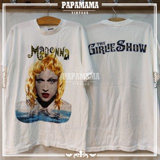 [ MADONNA ] The Girlie Show เสื้อวง เสื้อทัวร์ เสื้อโชว์ มาดอนน่า เสื้อวินเทจ papamam vintage shirt