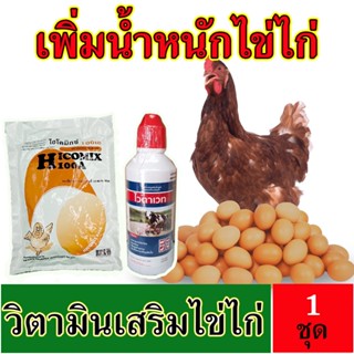 ✨ของแท้✨ ชุดบำรุงไก่ไข่ แร่ธาตุไฮโครมิกซ์ 1+ วิตามินไวตาเวท 1 บำรุงไข่เป็ด บำรุงไข่ไก่ ชุดบำรุงไก่ไข่ บำรุงครบวงจร