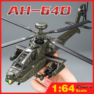 โมเดลเครื่องบินรบ เฮลิคอปเตอร์ UH-60 Apache gunship AH-64D Black Hawks ขนาด 1/64 ของเล่นสําหรับเด็กผู้ชาย