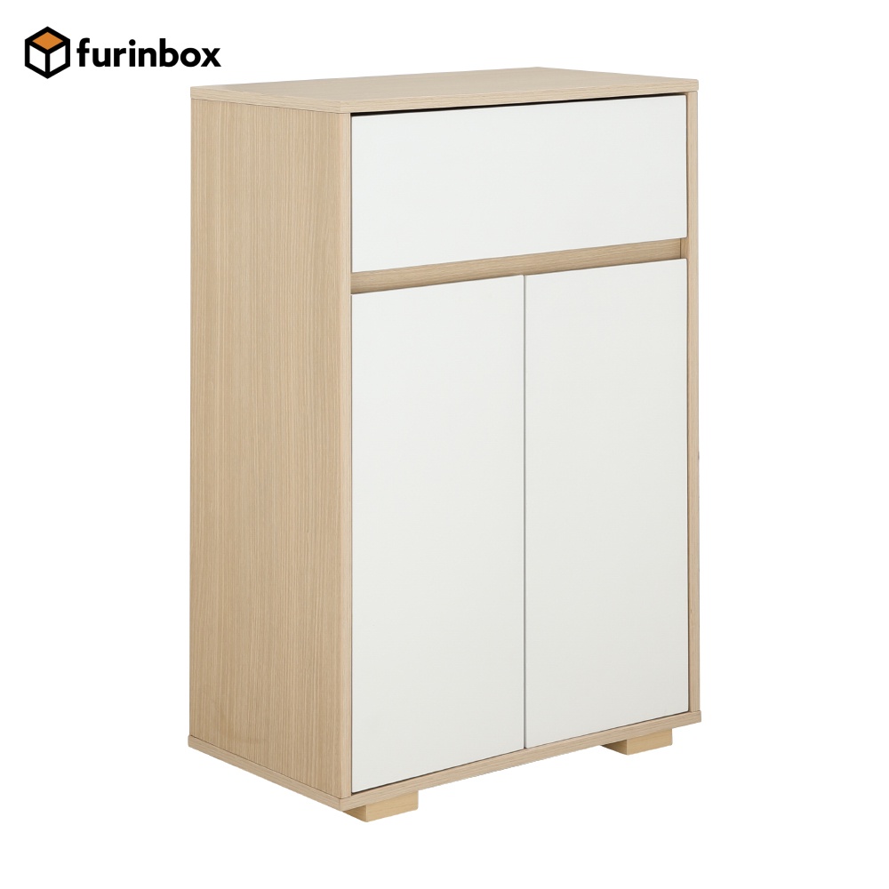 [Pre-Order] Furinbox ตู้วางรองเท้าพร้อมลิ้นชัก รุ่น MINIO - สี White Oak