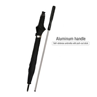 Self-defense Walking Cane Stick 2-In-1 Sturdy Windproof UV Protection Umbrella Suitable for Hiking Hanging Out On Rainin