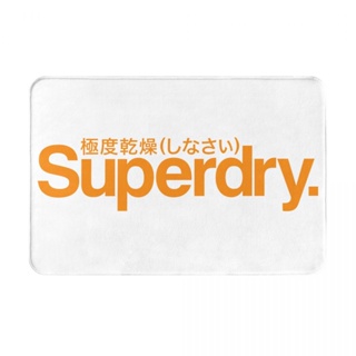 Superdry พรมเช็ดเท้า ผ้าสักหลาด กันลื่น ลายโลโก้ ดูดซับน้ํา แห้งเร็ว 16x24 นิ้ว สําหรับห้องน้ํา พร้อมส่ง