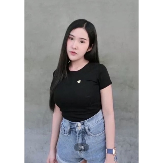 เสื้อยืดรัดรูปงานปิ๊กc p s สีพื้นเสื้อยืดได้เยอะ32-36