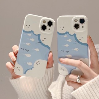 ✨ส่งเชือกเส้นเล็ก✨เคสไอโฟน 14 Pro Max 13 12 11 เคส for iPhone 14พลัส น่ารัก เรียบง่าย พกง่ายๆ การป้องกันการตก Case