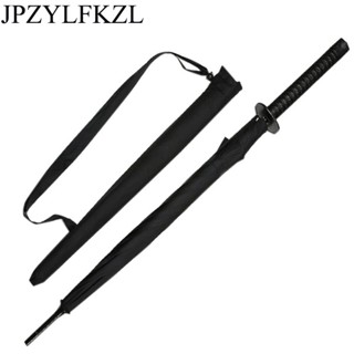 8K Creative black Japanese Long Handle Large Windproof Samurai Sword Umbrella Japan Ninja Sun Umbrella Straight Umbrella