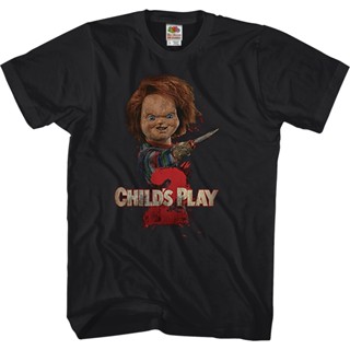 New Hand Childs Play 2 T-Shirt เสื้อผ้าแฟชั่น เสื้อยืด เสื้อคู่วินเทจ เสื้อยืดสีขาว