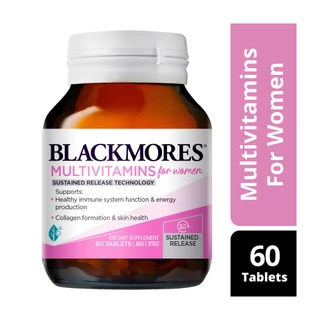 Blackmores multivitamin for men/women Sustained Release 60 เม็ด แบล็คมอร์ วิตามินรวมผู้ชาย แบล็คมอร์ วิตามินรวมผู้หญิง