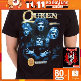 เสื้อวง Queen เสื้อยืดลาย ควีน เสื้อผ้าแฟชั่น เสื้อวิ่ง เสื้อวินเทจ RCM757