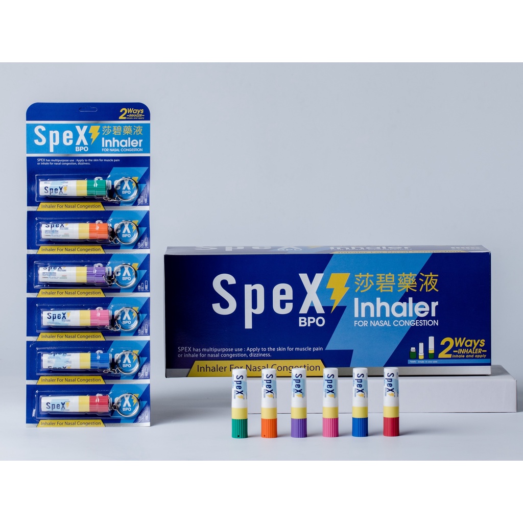 SPEX BPO ยาดม 6 หลอด 6 สี กลิ่นหอม เย็น ชื่นใจ