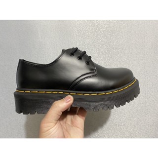 Dr. Dr. Martens Air Wair รองเท้ามาร์ติน หนัง ข้อสั้น หัวกลม พื้นหนา 3 รู สําหรับผู้หญิง