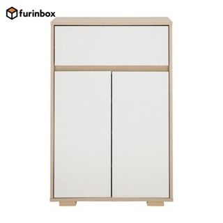 [Pre-Order] Furinbox ตู้วางรองเท้าพร้อมลิ้นชัก รุ่น MINIO - สี White Oak #3