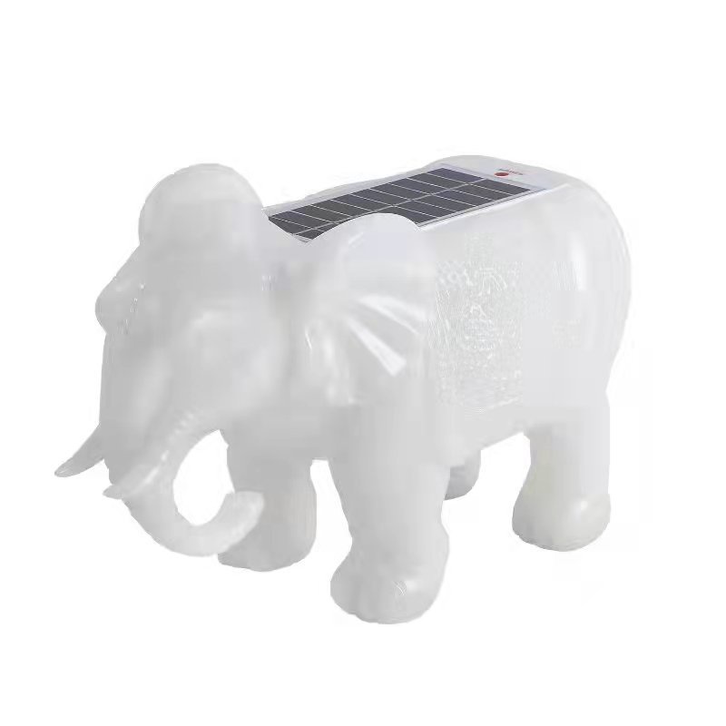 Solar outdoor lights Elephant landscape lights pillar lights แสงอาทิตย์กลางแจ้งช้างภูมิทัศน์โคมไฟกระ