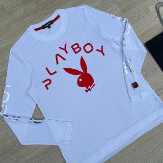 PLAYBOY เสื้อยืดผู้ชายแขนยาวแบรนด์ PLAY BOY เพลย์บอย ของแท้ 100%