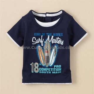 TSB-838 เสื้อยืดเด็กผู้ชาย สีน้ำเงิน