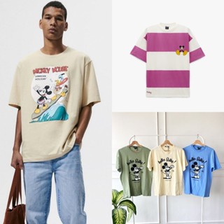 Zara x Disney Mickey เสื้อยืดลําลอง สําหรับผู้ชาย ผู้หญิง