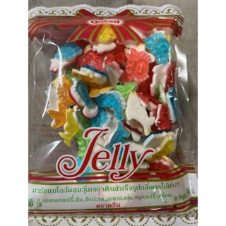 Jelly มาร์ชแมโลว์ผสมวุ้นเจลาติน กลิ่นผลไม้ 500 กรัม