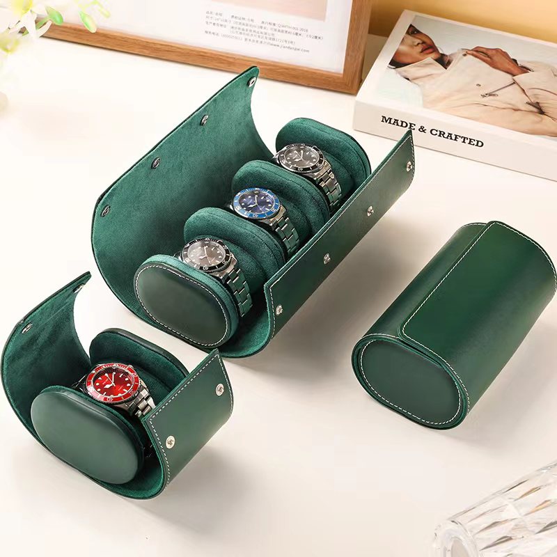 พร้อมส่ง*กล่องนาฬิกา（PUหนัง+ในผ้าสักหลาด）กล่องใส่นาฬิกาพกพา ขนาด 1 2 3 เรือน Watch Box