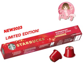 ใหม่!! HOLIDAY BLEND Starbucks Nespresso Capsule (10 แคปซูล) กาแฟแคปซูล สตาร์บัคส์ ของแท้ Limited edition