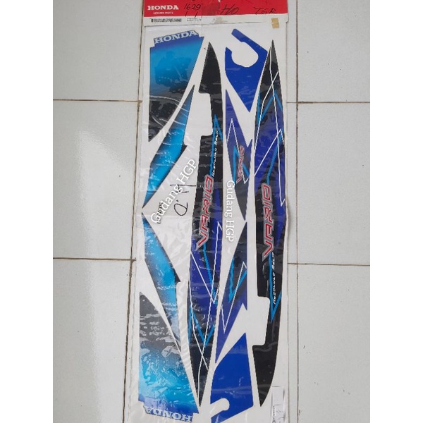 Stripe L & R ชุด Sporty Blue สติกเกอร์ชุด Honda Vario 110 คาร์บูเรเตอร์ 871X0-KVB-930ZE Original Hon